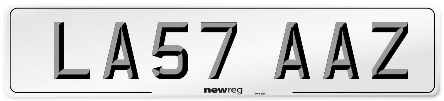 LA57 AAZ Number Plate from New Reg